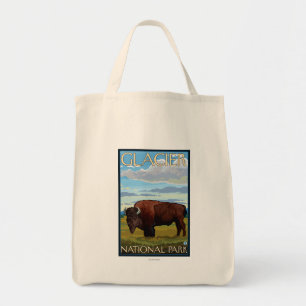 Bison-Szene - Glacier Nationalpark, M.Ü. Tragetasche