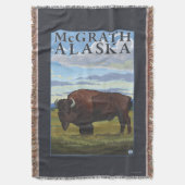Bison-Szene - McGrath, Alaska Decke (Vorderseite Vertikal)
