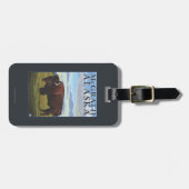 Bison-Szene - McGrath, Alaska Gepäckanhänger (Vorderseite horizontal)