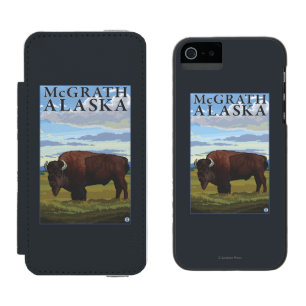 Bison-Szene - McGrath, Alaska Incipio Watson™ iPhone 5 Geldbörsen Hülle