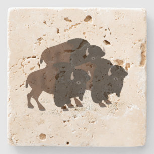 Bison Tavertine Stone Untersetzer