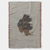 Bison Throw Blanket Decke (Vorderseite Vertikal)
