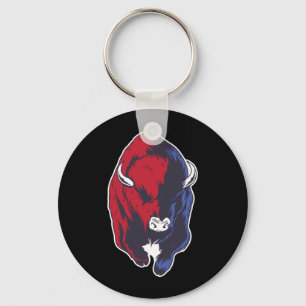 Bison Tier - Amerikanischer National Büffel Schlüsselanhänger