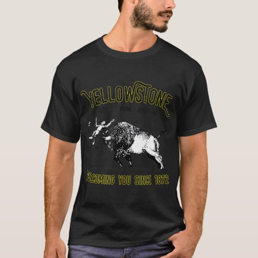 Bison Toss Yellowstone Nationalpark Fantastisch T-Shirt (Vorderseite)