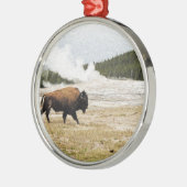 Bison und alt treu silbernes ornament (Links)