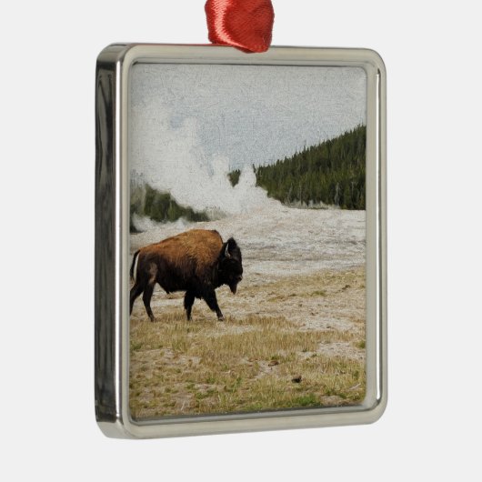 Bison und altes zuverlässiges ornament aus metall (Rechts)