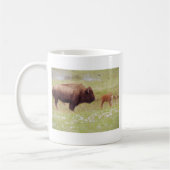 Bison und Kalb in Yellowstone Kaffeetasse (Links)