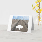 Bison und Silo Karte (Gelbe Blume)