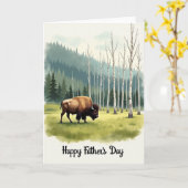 Bison Vatertag Wiese Karte (Gelbe Blume)