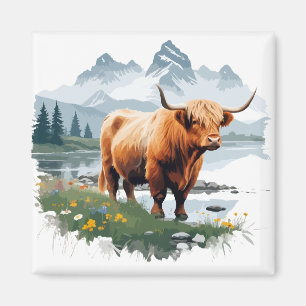 Bison Vector Art Animal in the Majestic Nature Magnet