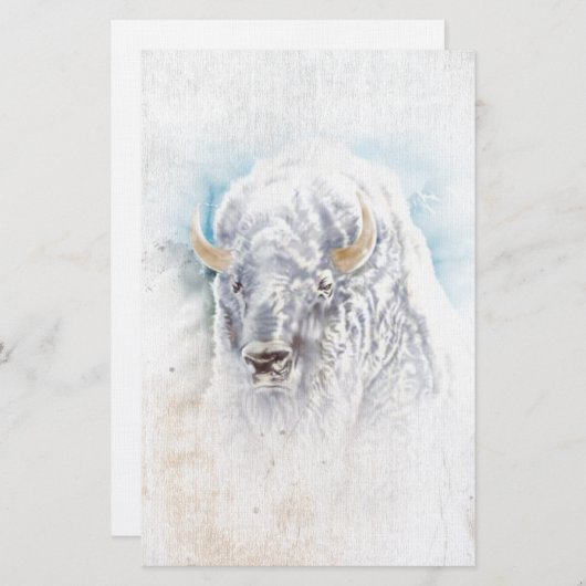 Bison Vignette Native American Stationery Briefpapier (Vorne/Hinten)