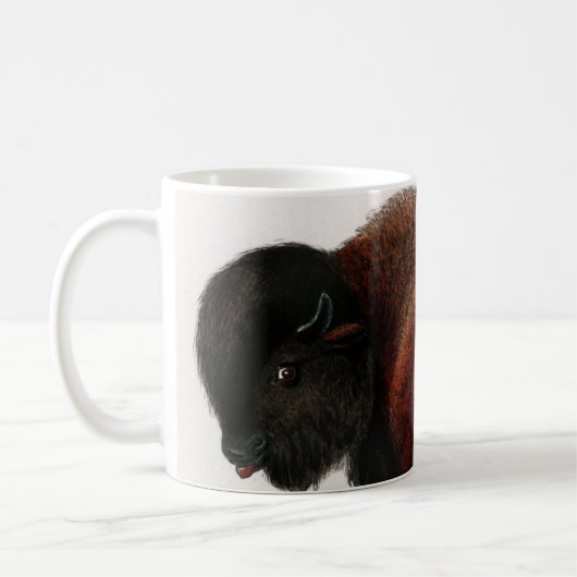 Bison Vintage illustriert Kaffeetasse (Links)