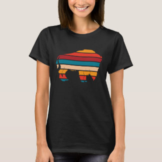 Bison Vintage Kuh Büffel Nationalpark Western Wi T-Shirt