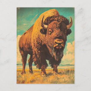 Bison Vintage Postkarte