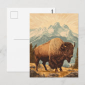 Bison Vintage Postkarte (Vorne/Hinten)