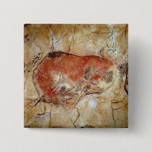 Bison von den Altamira Höhlen Button (Vorderseite)