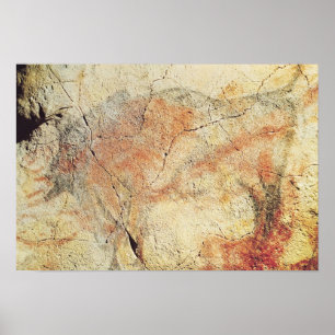 Bison, von den Höhlen bei Altamira, c.15000 BC Poster