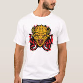 Bison Walking Through Fire T-Shirt (Vorderseite)