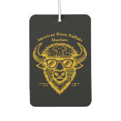 Bison Wearing Sonnenbrille mit Coolem Ausdruck Autolufterfrischer (Vorderseite)
