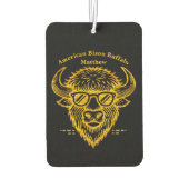 Bison Wearing Sonnenbrille mit Coolem Ausdruck Autolufterfrischer (Rückseite)