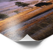 Bison Weideland im Obergeyser-Becken Fotodruck (Ecke)