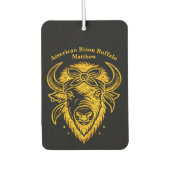 Bison with Bandana in Graphic Style Artwork Autolufterfrischer (Vorderseite)