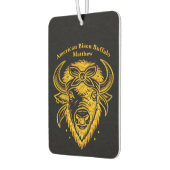 Bison with Bandana in Graphic Style Artwork Autolufterfrischer (Links)