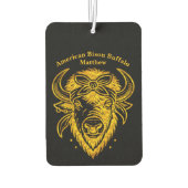 Bison with Bandana in Graphic Style Artwork Autolufterfrischer (Rückseite)