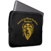 Bison with Bandana in Graphic Style Artwork Laptopschutzhülle (Vorne Rechts)