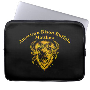 Bison with Bandana in Graphic Style Artwork Laptopschutzhülle