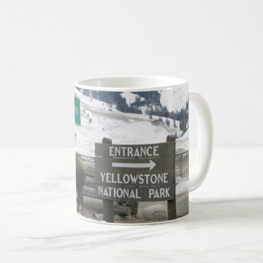 BIson, Yellowstone-Eingang, Gardiner, MT Kaffeetasse (VorderseiteRechts)