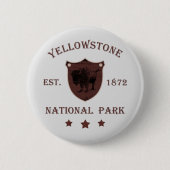 Bison Yellowstone-Nationalpark Button (Vorderseite)