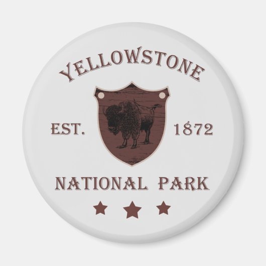 Bison Yellowstone Nationalpark Magnet (Vorne)