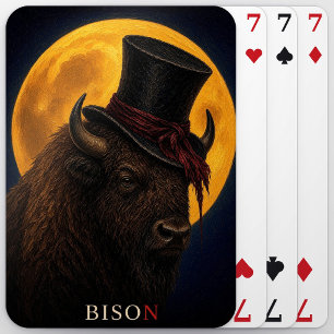 Bison-Zylinderhut-Gotischer Surrealismus Spielkarten