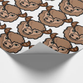 Bisongesichtskunst Geschenkpapier (Ecke)
