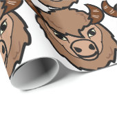 Bisongesichtskunst Geschenkpapier (Rolleneckpunkt)