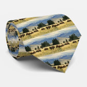 Bisonherde, die an der nationalen Bison-Strecke Krawatte (Gerollt)