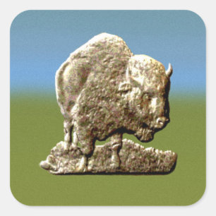 Bisonkleber Quadratischer Aufkleber