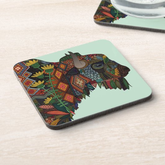 Bisonminze Getränkeuntersetzer (Linke Seite)