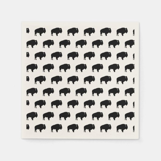 Bisonmuster Serviette (Vorderseite)