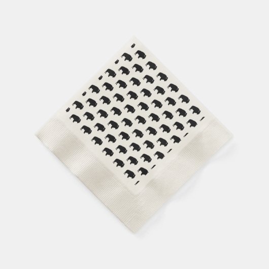 Bisonmuster Serviette (Ecke)
