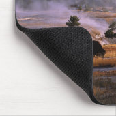 Bisons beim Grasen im Upper Geyser Basin Mousepad (Ecke)