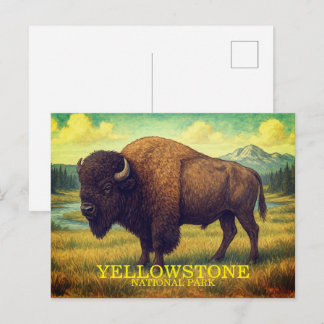 Bisons des Yellowstone-Nationalparks, Wyoming Postkarte