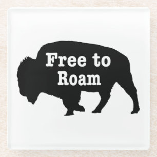 Bisons Frei Zum Streifen Glasuntersetzer
