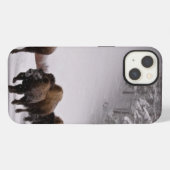 Bisons im Winter iPhone Hülle (Rückseite (Horizontal))
