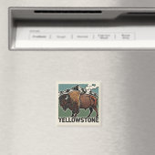 Bisons im Yellowstone-Nationalpark Magnet (In Situ (Geschirrspüler))