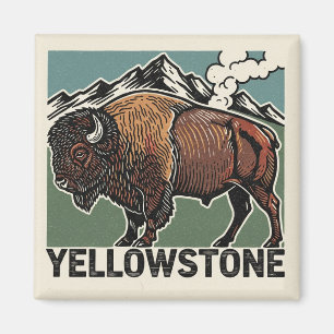 Bisons im Yellowstone-Nationalpark Magnet