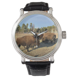 Bisons in Colorado Armbanduhr