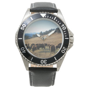 Bisons in Colorado Armbanduhr