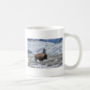Bisons in den Winterbergen von Yellowstone Kaffeetasse